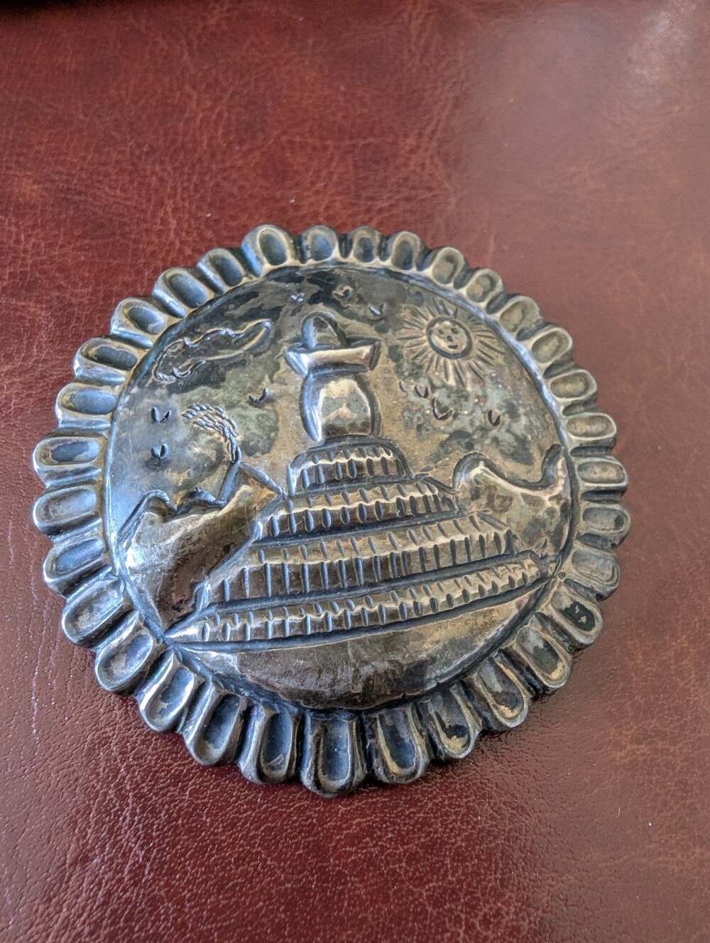 Vintage Mexico Silver Brooch